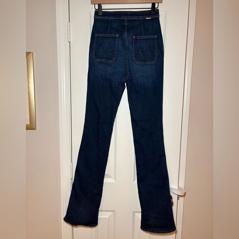 MOTHER The High-Waisted Smokin’ Double-Welt Heel Jeans 25 - Picture 4 of 11